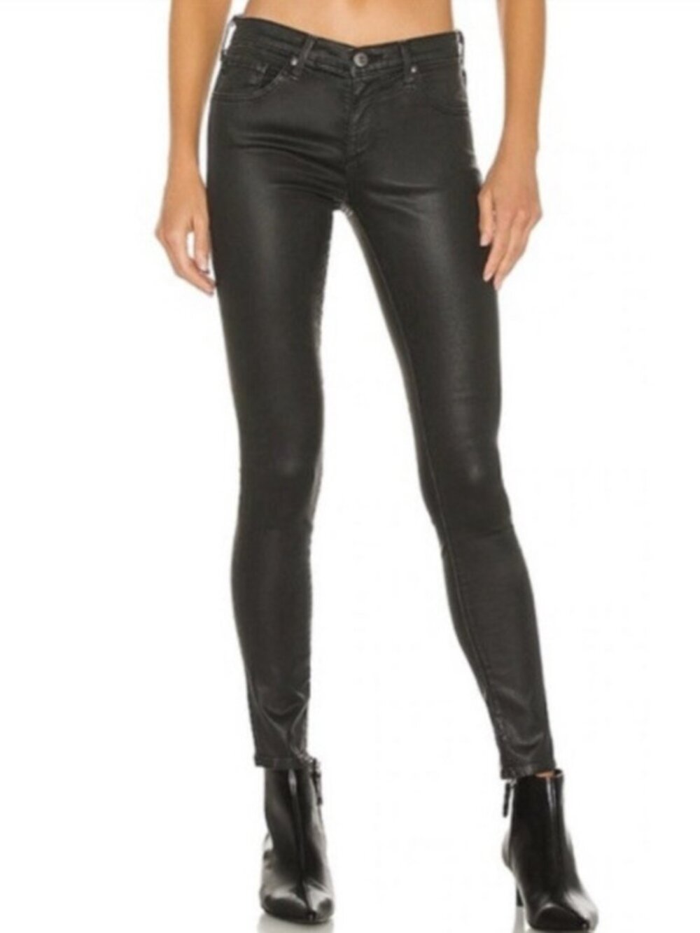 AG Adriano Goldschmied The Legging Ankle Super Skinny Faux Leather Pants – Leath